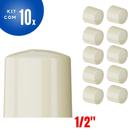 Kit 10 Cap Tampão Aquatherm Soldável CPVC Bege Para Tampar Tudo Água Quente 1/2” Polegada 20mm Tigre