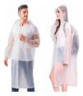 Kit 10 Capa De Chuva Reforçada Pvc Transparente Resistente