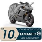 Kit 10 capa motocicleta impermeavel classic g Kit 10 capa motocicleta impermeavel classic g