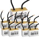 Kit 10 capacitor 10uf x 250v 2 fios metalizado quadrado
