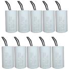 Kit 10 capacitor 15x250v 2 fios metalizado tri Kit 10 capacitor 15x250v 2 fios metalizado tri
