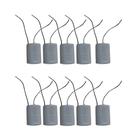 Kit 10 capacitor 25x250v 2 fios metalizado tri