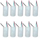 Kit 10 capacitor 3 fios redondo 4+6 uf x 250v tri