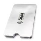 Kit 10 Capinhas Protetor de Cartão RFID Anti Furto Prateado