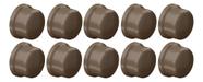 Kit 10 Caps Tampão Cola 3/4 25mm Soldavel Marrom Conexão Pvc