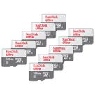 Kit 10 Cartão Memória Micro SD Sandisk 128GB Classe 10 Ultra