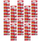 Kit 10 Cartelas Baterias Moeda Panasonic CR2032 3V 50 Unid.