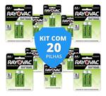 Kit 10 Cartelas Pilha Recarregavel Aa 1500 Ciclos - Rayovac