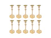 Kit 10 Castiçal Simples Branco Rústico 18cm Porta Vela Decorativo Luxo.