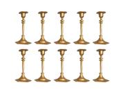 Kit 10 Castiçal Simples Ouro Velho 18cm Porta Vela Decorativo Luxo.