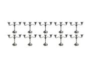 Kit 10 Castiçal Triplo Preto Rústico 18cm Porta Vela Decorativo Luxo.
