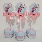 Kit 10 centro de mesa Minnie Rosa