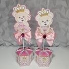 Kit 10 Centro de Mesa Personalizado princesa Ursa