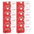 Kit 10 Cera Quente Depilatória Profissional Morango Depilflax Barra 1Kg Grande
