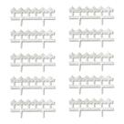 Kit 10 Cercas Decorativas Jardim 90x25cm de Plástico Branca