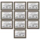 Kit 10 Certificados/Diplomas A4 com Tela de Acetato e MDF