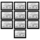 Kit 10 Certificados Diplomas A4 com Tela de Acetato e MDF