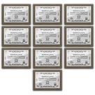 Kit 10 Certificados Diplomas A4 com Tela de Acetato e MDF