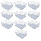 Kit 10 Cesto Caixa Organizador Multiuso Pequeno Transparente 16x12x6Cm
