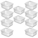 Kit 10 Cesto Caixa Organizador Multiuso Pequeno Transparente