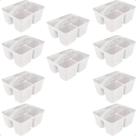 Kit 10 Cesto Cestinha Organizadora Multiuso Com alça Branco