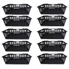 Kit 10 Cesto Multiuso Grande Atenas Preto 29x15x51Cm 25463 Kit 10 Cesto Multiuso Grande Atenas Preto 29x15x51Cm 25463