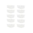 Kit 10 Cesto Multiuso Organizador Medio 20x15,5x6,5Cm Branco 123Organizei Kit 10 Cesto Multiuso Organizador Medio 20x15,5x6,5Cm Branco 123Organizei