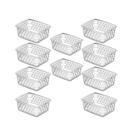 Kit 10 Cesto Multiuso Organizador Pequeno 16x12x6Cm Transparente 123Organizei