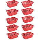 Kit 10 Cesto Multiuso Organizador Pequeno 16x12x6Cm Vermelho Kit 10 Cesto Multiuso Organizador Pequeno 16x12x6Cm Vermelho