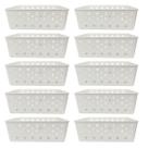 Kit 10 Cesto Multiuso Organizador Premium Branco123Organizei
