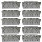 Kit 10 Cesto Multiuso Organizador Premium Cinza 123Organizei