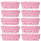Kit 10 Cesto Multiuso Organizador Premium Rosa 123Organizei
