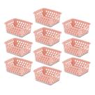 Kit 10 Cesto Organizador Multiuso Decorativo Pequeno p/ Gaveta Armário 16x13 cm