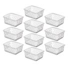 Kit 10 Cesto Organizador Multiuso Decorativo Pequeno p/ Gaveta Armário 16x13 cm