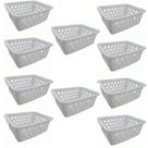 Kit 10 Cesto Organizador Multiuso Médio Branco 0593 Uninjet Kit 10 Cesto Organizador Multiuso Médio Branco 0593 Uninjet