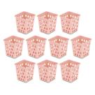 Kit 10 Cesto Organizador Quadrado Alto Multiuso 10,5 X 10,5 cm Organizador de Geladeira Caixa