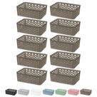 Kit 10 Cesto Organizador Rattan Armário Gaveta Lavanderia P Kit 10 Cesto Organizador Rattan Armário Gaveta Lavanderia P
