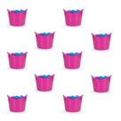 Kit 10 Cestos Balde Flexível C/Alça 15L Rosa- Fersil