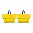 Kit - 10 Cestos Compras Plástica D100 Cód. 3000 Amarelo - Della Plast