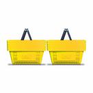 KIT - 10 Cestos Compras Plástica D100 Cód. 3000 Amarelo - Della Plast
