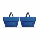 Kit - 10 Cestos Compras Plástica D100 Cód. 3000 Azul Padrão - Della Plast