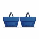 KIT - 10 Cestos Compras Plástica D100 Cód. 3000 Azul Padrão - Della Plast