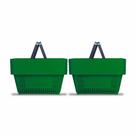Kit - 10 Cestos Compras Plástica D100 Cód. 3000 Verde - Della Plast
