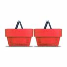 Kit - 10 Cestos Compras Plástica D100 Cód. 3000 Vermelho - Della Plast Kit - 10 Cestos Compras Plástica D100 Cód. 3000 Vermelho - Della Plast