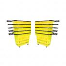 KIT - 10 Cestos Grande com Rodízio D300 Cód. 3300 Amarelo - Della Plast