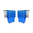 Kit - 10 Cestos Grande Com Rodízio D300 Cód. 3300 Azul - Della Plast Kit - 10 Cestos Grande Com Rodízio D300 Cód. 3300 Azul - Della Plast