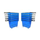KIT - 10 Cestos Grande com Rodízio D300 Cód. 3300 Azul - Della Plast