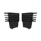KIT - 10 Cestos Grande com Rodízio D300 Cód. 3300 Preto - Della Plast