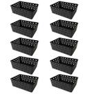 Kit 10 Cestos Multiuso Organizador Empilhável Gaveta 19x14x6 Kit 10 Cestos Multiuso Organizador Empilhável Gaveta 19x14x6