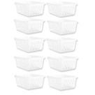 Kit 10 Cestos Multiuso Organizador P Transparente 16x12x6Cm Kit 10 Cestos Multiuso Organizador P Transparente 16x12x6Cm